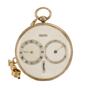 Fine, small, and slim French ruby cylinder watch Circa 1825