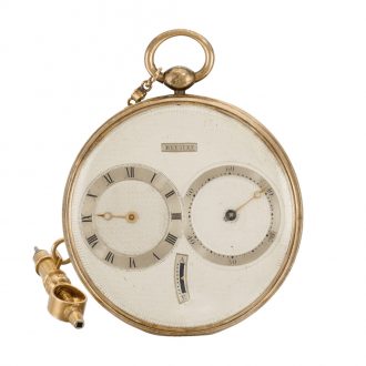 Fine, small, and slim French ruby cylinder watch Circa 1825