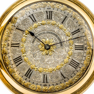 English gold and enamel full hunter cased watch Circa 1890
