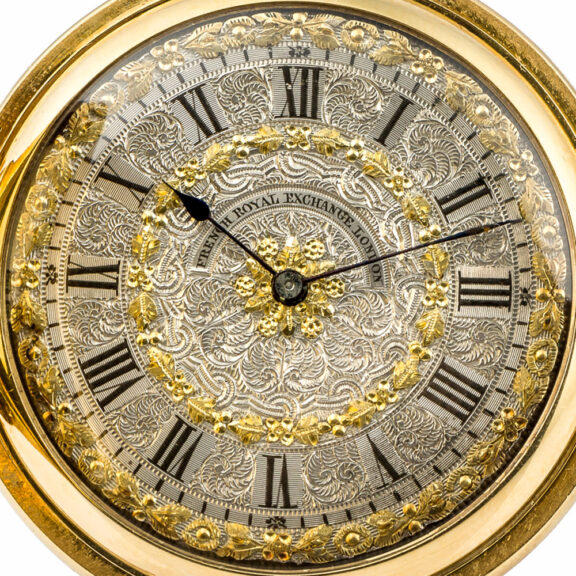 English gold and enamel full hunter cased watch Circa 1890 English gold and enamel full hunter cased watch Circa 1890