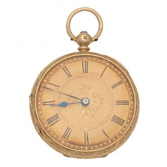 English 18 carat gold English lever pocket watch Circa 1871