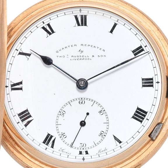 English 9 carat gold quarter repeating pocket watch Circa 1910 English 9 carat gold quarter repeating pocket watch Circa 1910