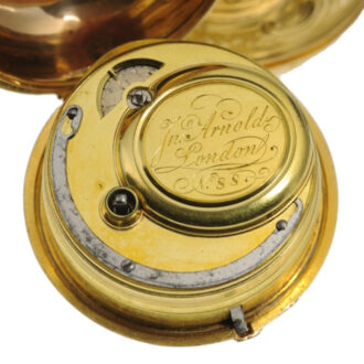 English 22k gold repousse cylinder pocket watch Circa 1763