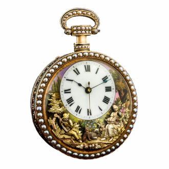 Swiss gold repeating musical watch with automaton Circa 1820