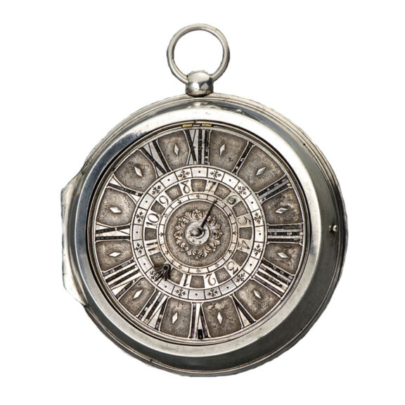English silver pair cased verge pocket watch Circa 1690 English silver pair cased verge pocket watch Circa 1690
