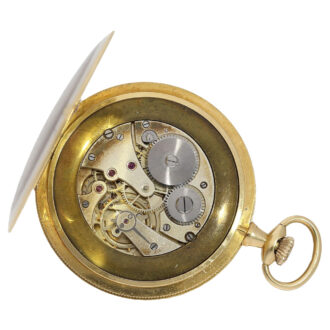 English 18 carat gold and enamel lever pocket watch Circa 1911