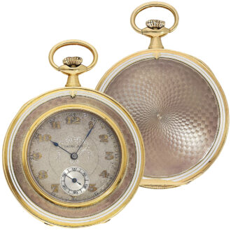 English 18 carat gold and enamel lever pocket watch Circa 1911