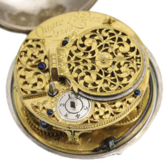 English silver watch with day and night indication Circa 1690