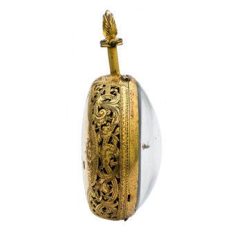 English gilt paste set verge with moon phases Circa 1790