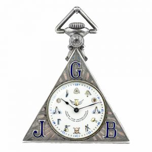 Swiss keyless silver triangle shaped pocket watch Circa 1930