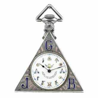 Swiss keyless silver triangle shaped pocket watch Circa 1930