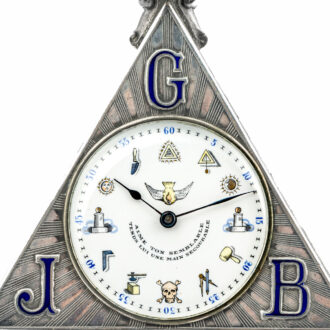 Swiss keyless silver triangle shaped pocket watch Circa 1930