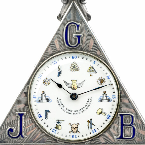 Swiss keyless silver triangle shaped pocket watch Circa 1930 Swiss keyless silver triangle shaped pocket watch Circa 1930