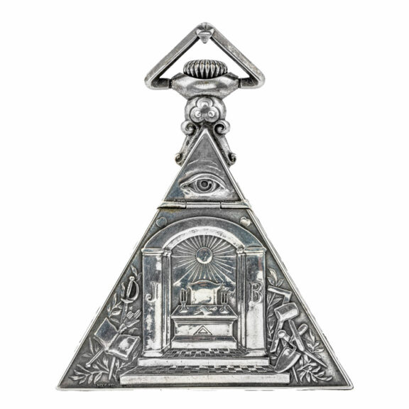 Swiss keyless silver triangle shaped pocket watch Circa 1930 Swiss keyless silver triangle shaped pocket watch Circa 1930