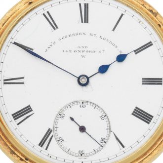 English 18K gold half hunting cased lever watch Circa 1897
