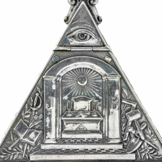 Swiss keyless silver triangle shaped pocket watch Circa 1930