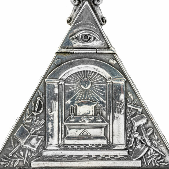 Swiss keyless silver triangle shaped pocket watch Circa 1930 Swiss keyless silver triangle shaped pocket watch Circa 1930