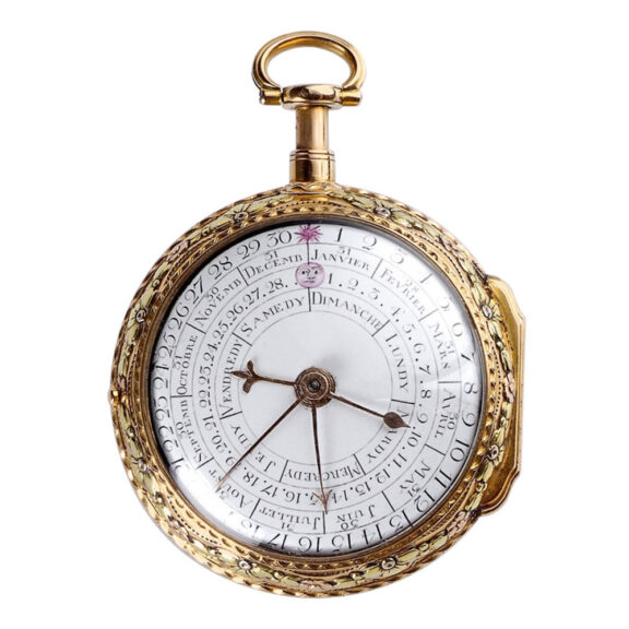 French gold double sided calendar quarter repeater Circa 1780