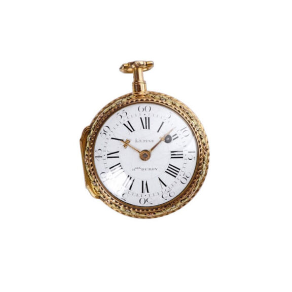 French gold double sided quarter repeating pocket watch with full calendar Circa 1780 French gold double sided quarter repeating pocket watch with full calendar Circa 1780