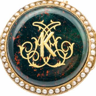 Fine French enamel and pearl set cylinder watch Circa 1880