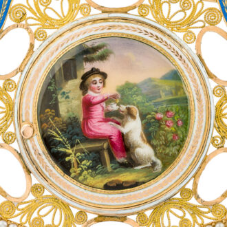Decorative Swiss gold cylinder pocket watch Circa 1850