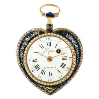 French gold, enamel and pearl set verge watch Circa 1800