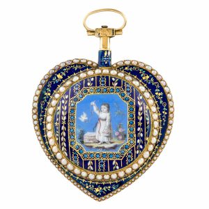 French gold, enamel and pearl set verge watch Circa 1800
