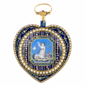 French gold, enamel and pearl set verge watch Circa 1800