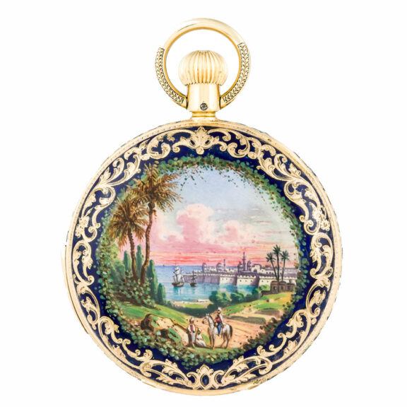Swiss yellow gold minute repeating lever watch Circa 1900 Swiss yellow gold minute repeating lever watch Circa 1900