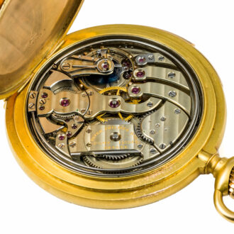 Superb Swiss gold minute repeating lever watch Circa 1926