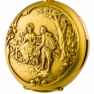 Superb Swiss gold minute repeating lever watch Circa 1926
