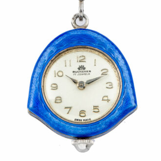 Very fine Swiss silver and enamel lever watch Circa 1960