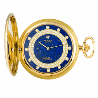 Swiss yellow gold diamond set pocket watch Circa 1980