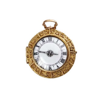 French gold Renaissance double cased pre balance spring miniature neck watch Circa 1630