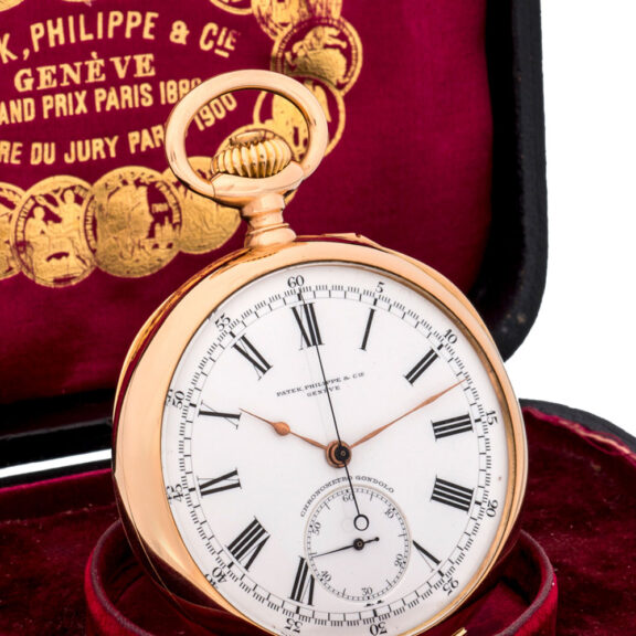 Swiss 18k gold chronograph lever watch Circa 1917 Swiss 18k gold chronograph lever watch Circa 1917
