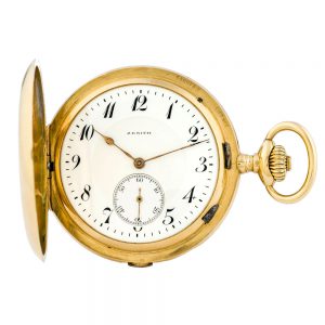 Swiss gold grande sonnerie lever clockwatch Circa 1910