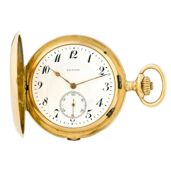 Swiss gold grande sonnerie lever clockwatch Circa 1910