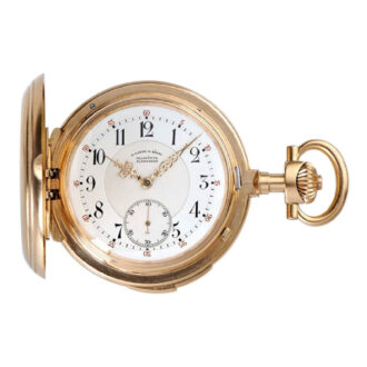 German gold quarter repeating hunting case watch Circa 1895