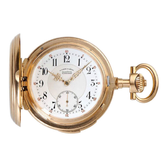German gold quarter repeating hunting case watch Circa 1895