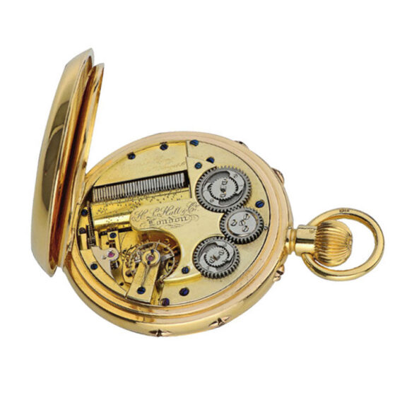 Swiss watch with automaton and musical movement Circa 1884 Swiss watch with automaton and musical movement Circa 1884