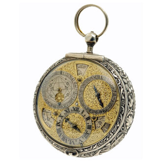 Dutch silver astronomical pre balance spring watch Circa 1675