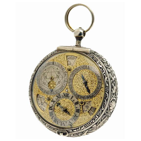 Dutch silver astronomical pre balance spring watch Circa 1675