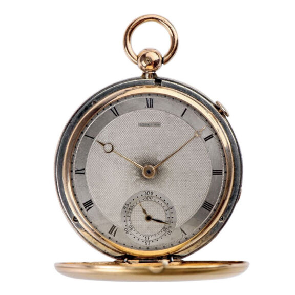 Swiss gold repeating hunting case pocket watch Circa 1825