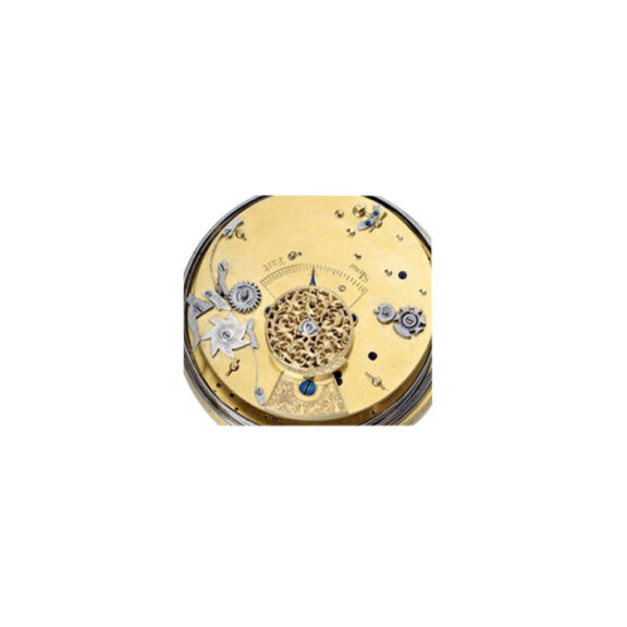 English silver watch with hour and half hour self strike and power reserve Circa 1827 English silver watch with hour and half hour self strike and power reserve Circa 1827