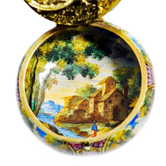 English enamel verge watch “The Flight into Egypt” Circa 1710