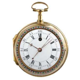 English double sided verge with dual time zone Circa 1790