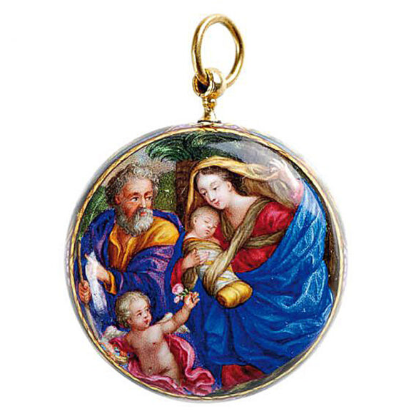 English enamel verge watch “The Flight into Egypt” Circa 1710