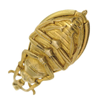 Swiss gold, enamel, diamond set beetle form watch Circa 1870