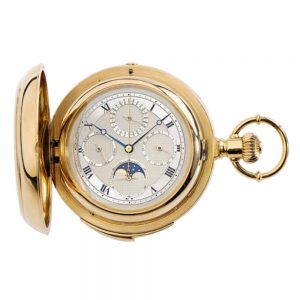 Danish minute repeating watch with perpetual calender and chronograph Circa 2003