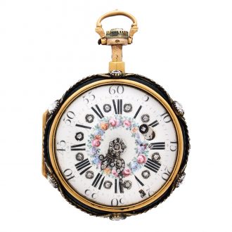 French gold quarter repeating watch in bloodstone Circa 1750